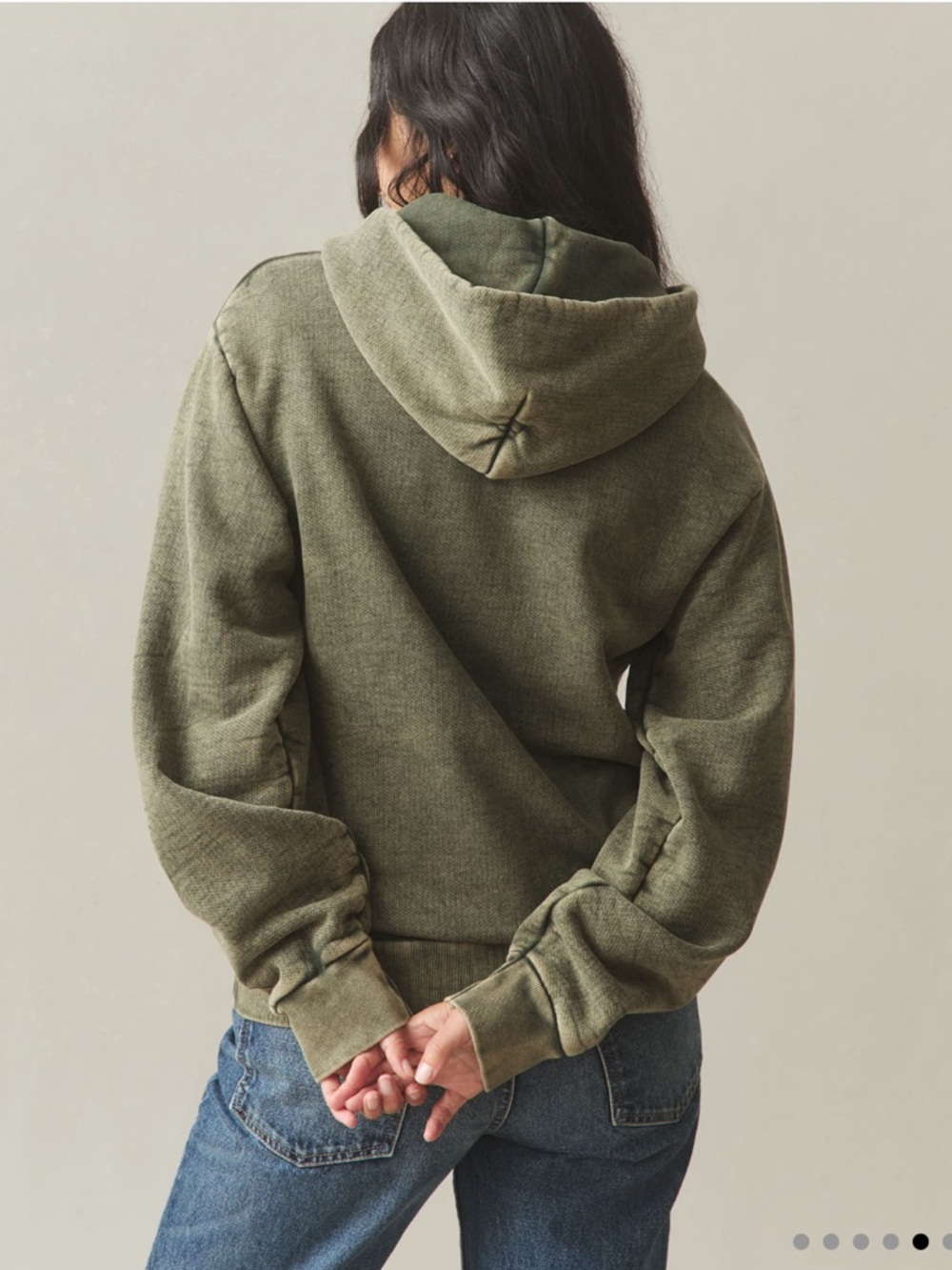 American Giant Unisex Vintage Mineral Wash Hoodie Pullover Olive green medium - Picture 3 of 12